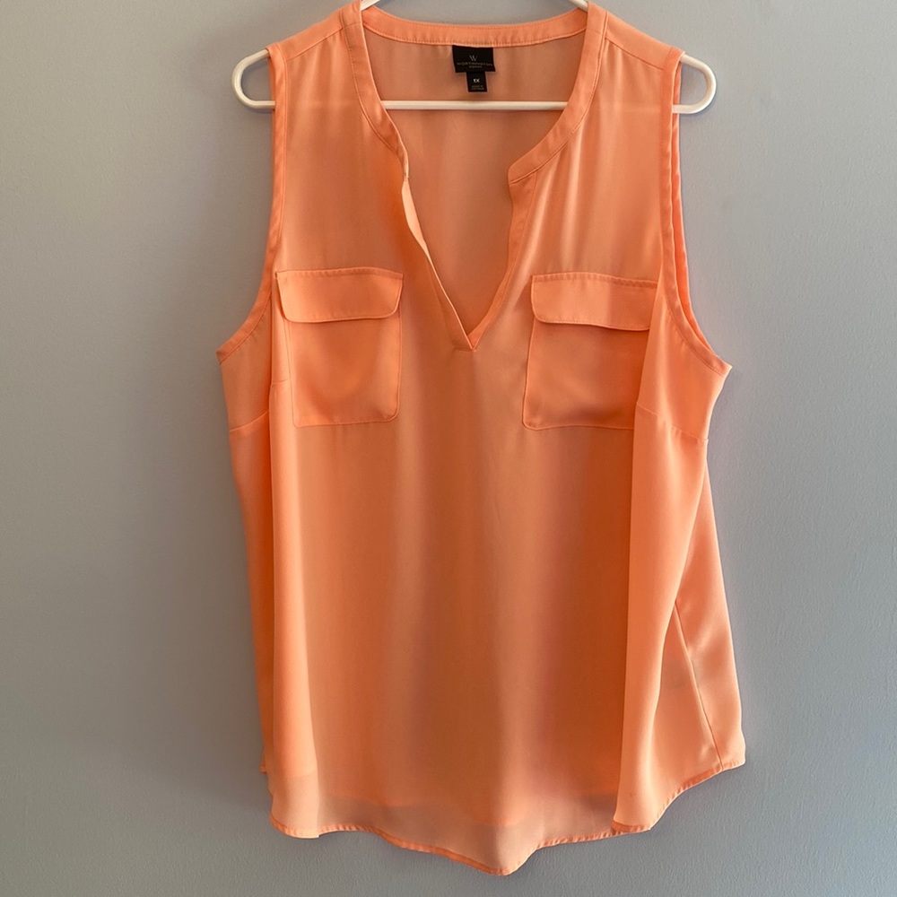 Worthington Women’s Sleeveless Orange Blouse